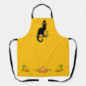 Le Chat Noir Thanksgiving and Pilgrim Turkey エプロン (正面)