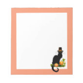 Le Chat Noir Thanksgiving and Pilgrim Turkey ノートパッド (正面)