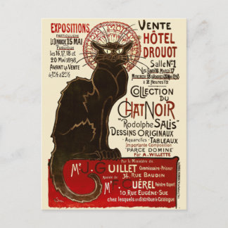 Le Chat Noir、Vente Hôtel Drouot ポストカード