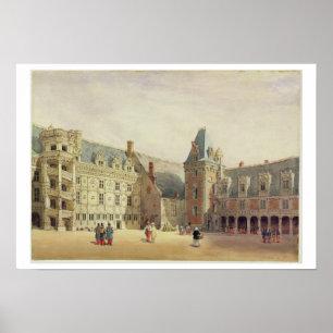 Le Chateau de Blois (w/c紙で) ポスター