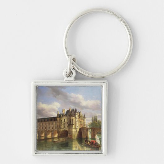 Le Chateau de Chenonceau 1843年(キャンバスの油) キーホルダー (正面)