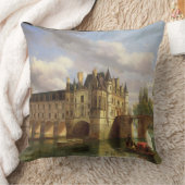 Le Chateau de Chenonceau 1843年(キャンバスの油) クッション (ブランケット)