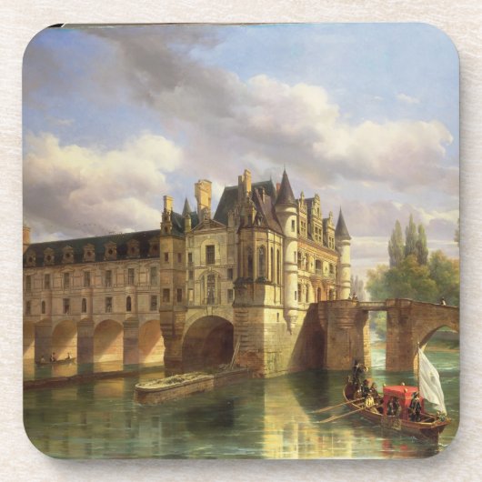 Le Chateau de Chenonceau 1843年(キャンバスの油) コースター (正面)