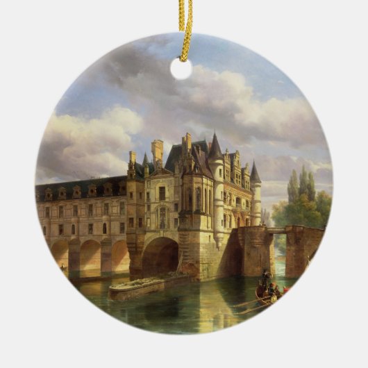 Le Chateau de Chenonceau 1843年(キャンバスの油) セラミックオーナメント (正面)
