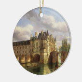 Le Chateau de Chenonceau 1843年(キャンバスの油) セラミックオーナメント (左)