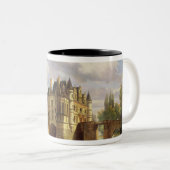 Le Chateau de Chenonceau 1843年(キャンバスの油) ツートーンマグカップ (正面右)