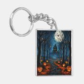 Le chemin de la forêt hantée- Halloween キーホルダー (正面左)