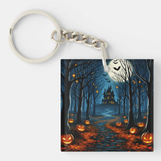 Le chemin de la forêt hantée- Halloween キーホルダー