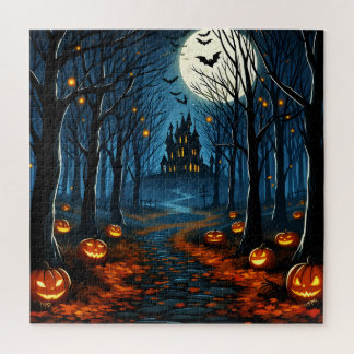 Le chemin de la forêt hantée- Halloween ジグソーパズル
