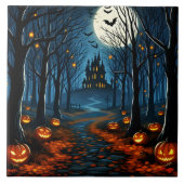 Le chemin de la forêt hantée- Halloween タイル (正面)