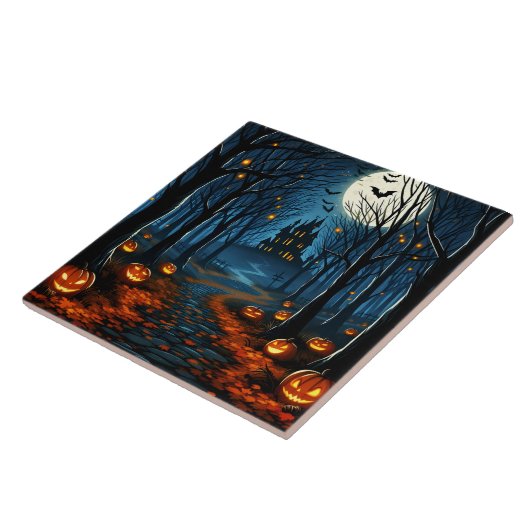Le chemin de la forêt hantée- Halloween タイル (側面)