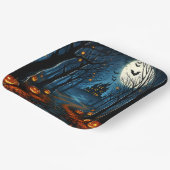 Le chemin de la forêt hantée- Halloween ペーパープレート (傾斜あり)