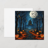 Le chemin de la forêt hantée- Halloween 招待状 (正面/裏面)
