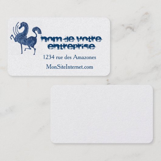 Le cheval bleu 名刺 (正面/裏面)