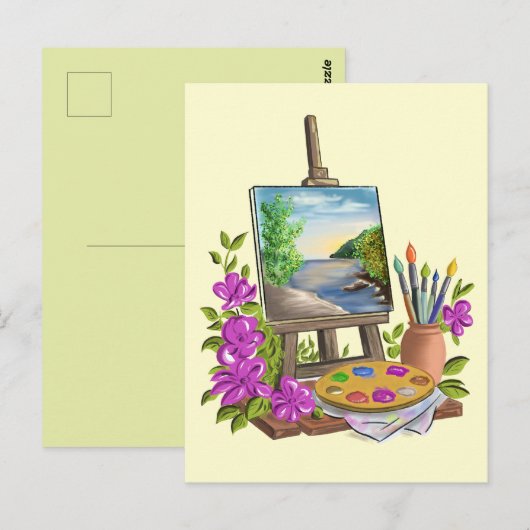 Le chevalet del'artiste peintre. ポストカード (正面/裏面)