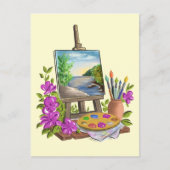 Le chevalet del'artiste peintre. ポストカード (正面)