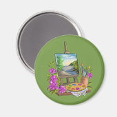 Le chevalet del'artiste peintre. マグネット (正面/裏面)