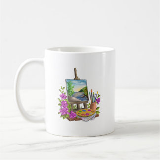 Le chevalet du peintre コーヒーマグカップ