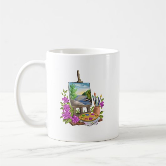 Le chevalet du peintre コーヒーマグカップ (左)