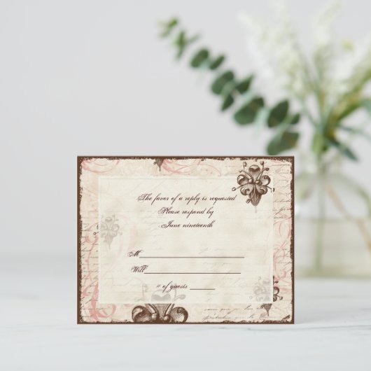 Le Chocolatier -、RSVPカードは上がりました 出欠カード (スタンド正面)