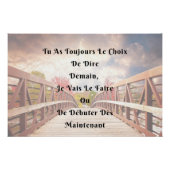 " Le Choix " Affiche Murale Citation Positive ポスター (正面)