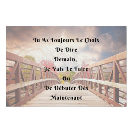 " Le Choix " Affiche Murale Citation Positive ポスター