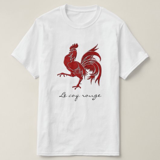 Le coqの弁柄赤いオンドリ tシャツ (デザイン正面)