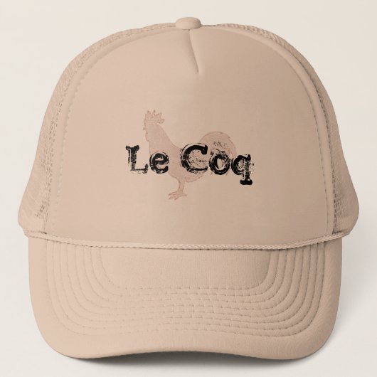 Le coq Hatデザインおもしろい遊on words キャップ (正面)