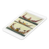 Le Costum中国ののイラストレーションのコーチン船 マグネット (左側)