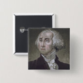 「Le Costumeからのジョージ・ワシントンのポートレート、 缶バッジ (正面&裏面)