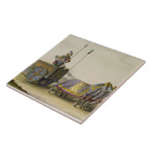 「Le Costume Anciからの古代中国のな戦争の一人乗り二輪馬車、 タイル (側面)