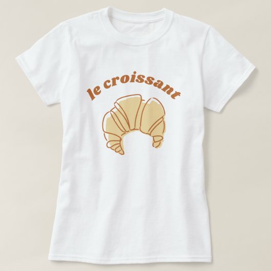 Le Croissant パン フランス Tシャツ (デザイン正面)