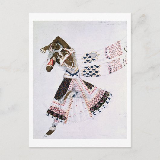 Le Dieu Bleu, 1911 （色彩点灯）の衣装デザイン ポストカード (正面)