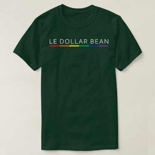 Le Dollar Bean Lesbian LGBT Gay Pride Rainbow  Tシャツ (デザイン正面)