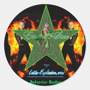 LE Emerald Star Behaviorスタンプ ラウンドシール