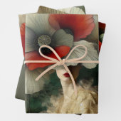 Le Femme Poppy Decoupage Flat Wrapping Gift Paper ラッピングペーパーシート (インサイチュ)