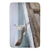 Le goëland d'Etretat français バスマット (正面縦)