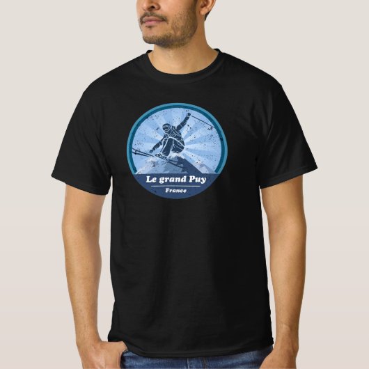 Le grand Puy en Champsaur Skieur Tシャツ (正面)