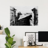 Le Gras 1826の窓から見る ポスター (ホームオフィス)