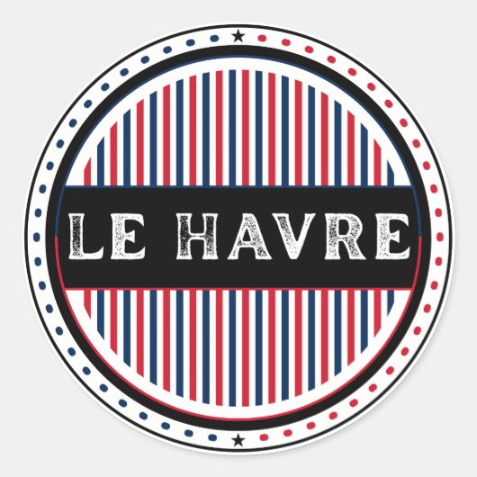 Le Havre City Pride Emblem – French Identity ラウンドシール (正面)