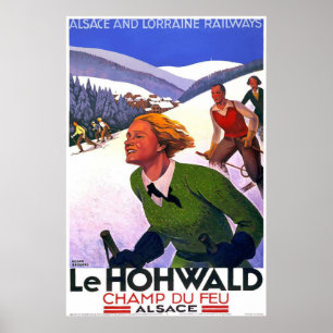 Le Hohwald Vintageのフランス人旅行ポスター ポスター
