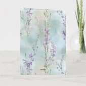 Le Jardin (the garden) Pretty Purple Flowers カード (裏面)