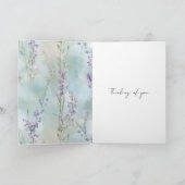 Le Jardin (the garden) Pretty Purple Flowers カード (内部)