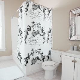 Le Lapin Frenchのノウサギのシャワー・カーテン シャワーカーテン