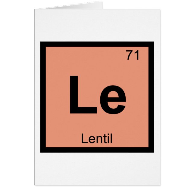 Le - Lentil Chemistry周期表記号 (正面)