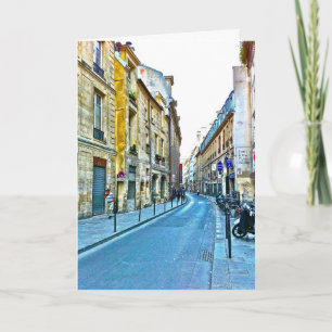Le Marais.を特色にするパリのメッセージカード カード