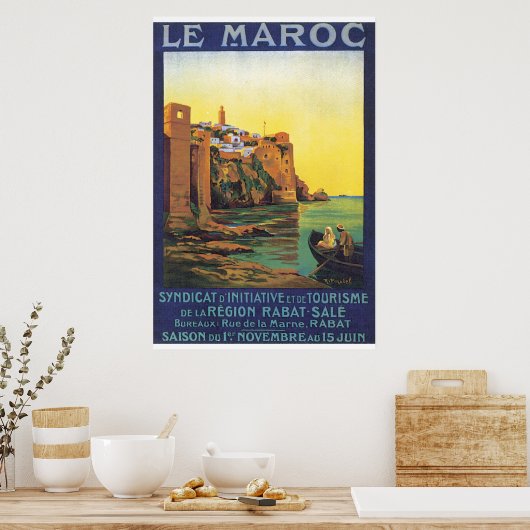 Le Maroc Vintage Travel Poster ポスター (キッチン)