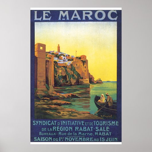 Le Maroc Vintage Travel Poster ポスター (正面)