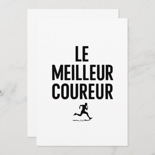le meilleur coureur  招待状 (正面/裏面)