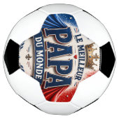 Le Meilleur Papa du Monde サッカーボール (回転)